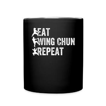 Manger Wing Chun Repeat - Arts Martiaux Wing Chun - Mug uni - noir - Devant