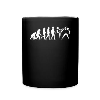 Wing Chun Evolution stick figure Wing Chun Fighter - Full Colour Mug - black - Front