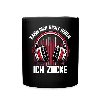 I can't hear you, I'm gaming - Full Colour Mug - black - Front