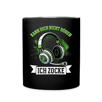 I can't hear you, I'm gaming - Full Colour Mug - black - Front