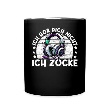 I can't hear you, I'm gaming - Full Colour Mug - black - Front