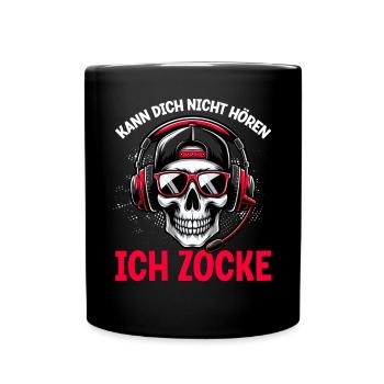 Je ne t’entends pas, je joue, je joue, je joue - Mug uni - noir - Devant