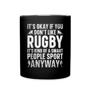 Rugby Geschenk Rugbyspieler Rugby Coach - Tasse einfarbig - Schwarz - Vorne