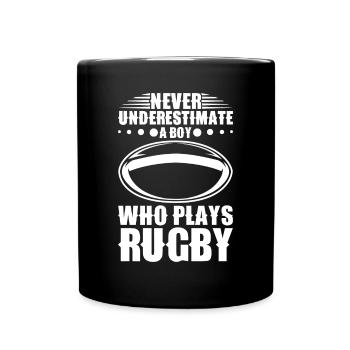 Rugby Geschenk Rugbyspieler Rugby Coach - Tasse einfarbig - Schwarz - Vorne