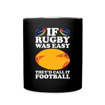 Rugby Geschenk Rugbyspieler Rugby Coach - Tasse einfarbig - Schwarz - Vorne