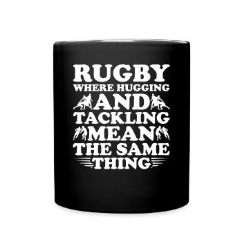 Rugby Gift Rugby Player Rugby Coach - Full Colour Mug - black - Front