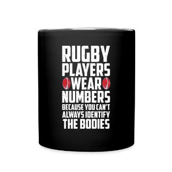 Rugby Geschenk Rugbyspieler Rugby Coach - Tasse einfarbig - Schwarz - Vorne