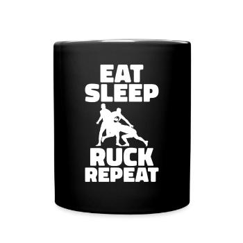 Rugby Geschenk Rugbyspieler Rugby Coach - Tasse einfarbig - Schwarz - Vorne