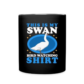 Schwan Schwanenliebhaber Schwäne Geschenk - Tasse einfarbig - Schwarz - Vorne