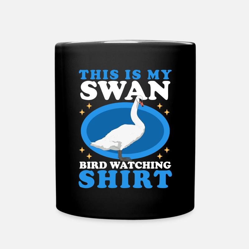 Schwan Schwanenliebhaber Schwäne Geschenk - Tasse einfarbig - Schwarz