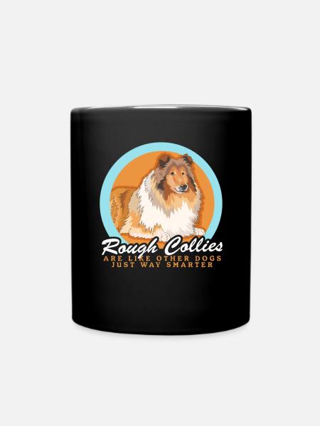 Collie Hund Langhaarcollie Collies Geschenk - Tasse einfarbig - Schwarz