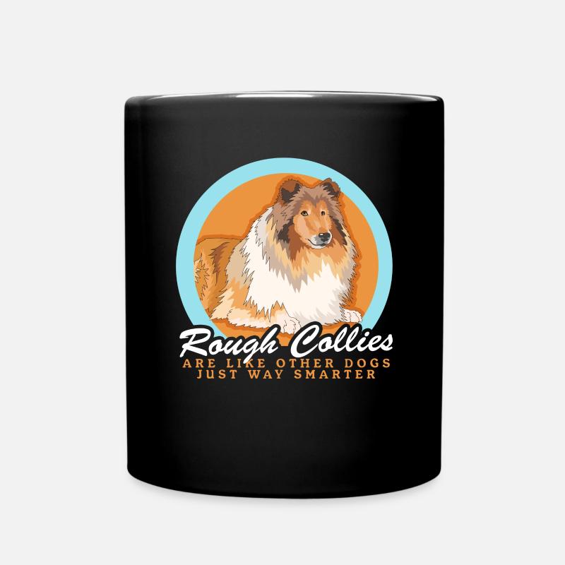 Collie Hund Langhaarcollie Collies Geschenk - Tasse einfarbig - Schwarz