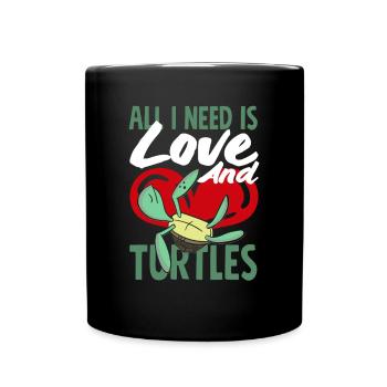 Tortue Tortue Mer Cadeau - Mug uni - noir - Devant