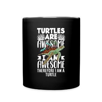 Tortue Tortue Mer Cadeau - Mug uni - noir - Devant