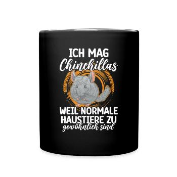 Chinchilla Rongeur J’aime les chinchillas - Mug uni - noir - Devant