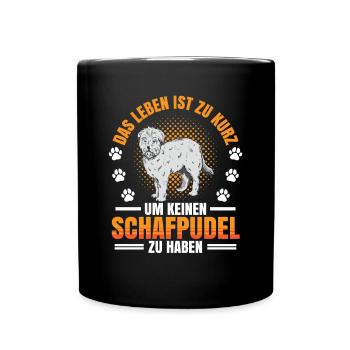 Keinen Schafpudel haben Altdeutscher Hütehund - Tasse einfarbig - Schwarz - Vorne