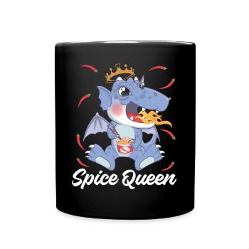 Reine des épices - Mug uni - noir - Devant
