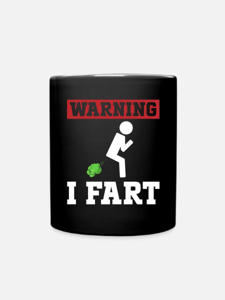 Furz Furzen Pupsen - Tasse einfarbig - Schwarz
