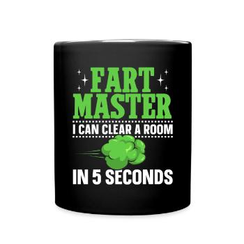 Furz Furzen Pupsen - Tasse einfarbig - Schwarz - Vorne