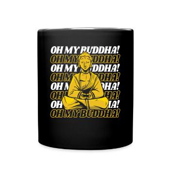 Oh My Buddha Bouddha Statue Symbole Prêtre - Mug uni - noir - Devant