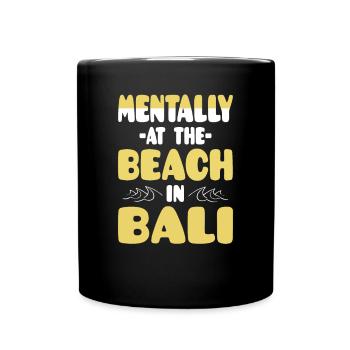 Souvenir de vacances à Bali Beach - Mug uni - noir - Devant