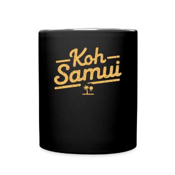 Palmiers de vacances sur l’île de Koh Samui - Mug uni - noir - Devant