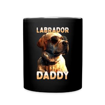 Labrador Daddy Papa Fête des Pères Labrador Retriever - Mug uni - noir - Devant