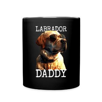 Labrador Daddy Papa Fête des Pères Labrador Retriever - Mug uni - noir - Devant