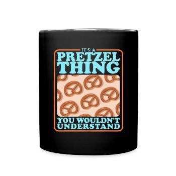 Bretzel Bretzels Cadeau d’amoureux des bretzels - Mug uni - noir - Devant