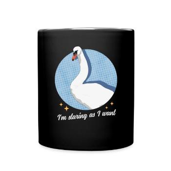 Schwan Schwäne Schwanenliebhaber Geschenk - Tasse einfarbig - Schwarz - Vorne