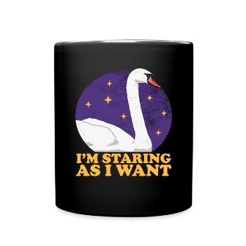 Schwan Schwanenliebhaber Schwäne Geschenk - Tasse einfarbig - Schwarz - Vorne