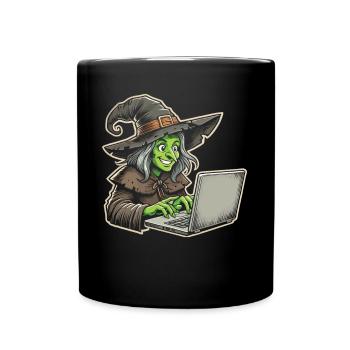 Chemise de sorcière pour femme - Halloween Design - Mug uni - noir - Devant