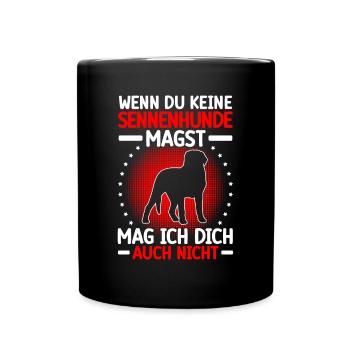 Sennenhund mag dich nicht Schweizer Sennenhund - Tasse einfarbig - Schwarz - Vorne