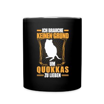 Quokka keinen Grund Beuteltier Quokka - Tasse einfarbig - Schwarz - Vorne