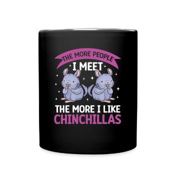 Le chinchilla ressemble plus à des chinchillas rongeurs - Mug uni - noir - Devant