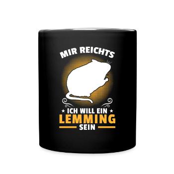 Wants a lemming to be a vole Lemming - Full Colour Mug - black - Front