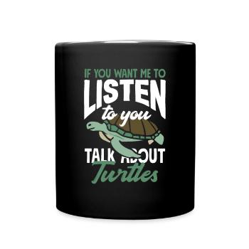 Tortue Tortue Mer Cadeau - Mug uni - noir - Devant