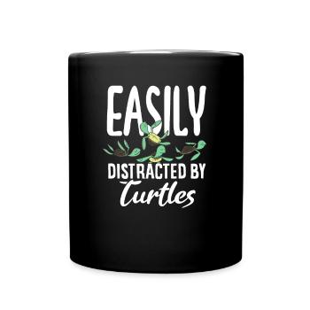 Tortue Tortue Mer Cadeau - Mug uni - noir - Devant