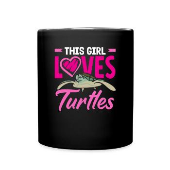 Tortue Tortue Mer Cadeau - Mug uni - noir - Devant