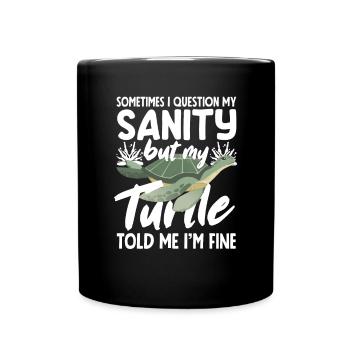 Tortue Tortue Mer Cadeau - Mug uni - noir - Devant