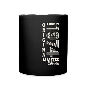 50. Geburtstag Original August 1974 Jahrgang 1974 - Tasse einfarbig - Schwarz - Vorne