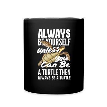 Tortue Tortue Mer Cadeau - Mug uni - noir - Devant