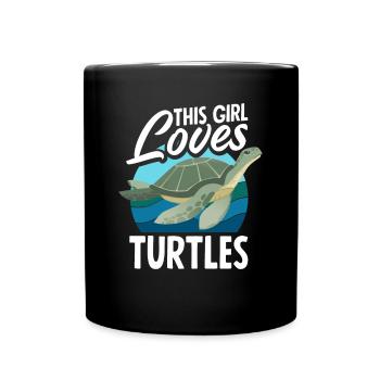 Tortue Tortue Mer Cadeau - Mug uni - noir - Devant