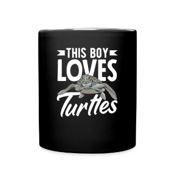 Tortue Tortue Mer Cadeau - Mug uni - noir - Devant