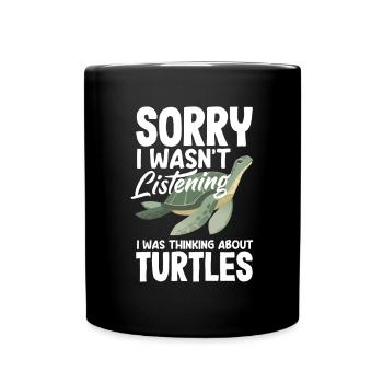 Tortue Tortue Mer Cadeau - Mug uni - noir - Devant