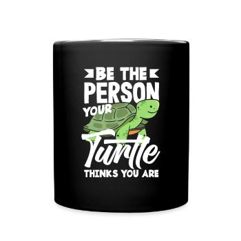 Tortue Tortue Mer Cadeau - Mug uni - noir - Devant