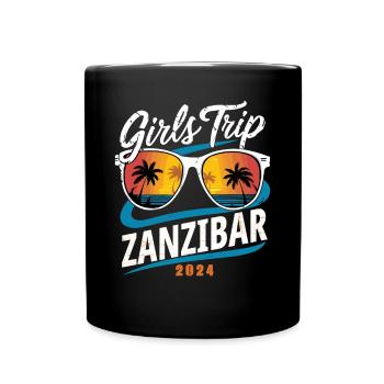 Girls Trip Zanzibar 2024 - Tasse einfarbig - Schwarz - Vorne
