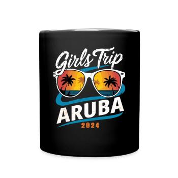 Girls Trip Aruba 2024 - Tasse einfarbig - Schwarz - Vorne