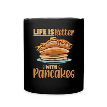 Crêpes Petit-déjeuner Crêpes - Mug uni - noir - Devant