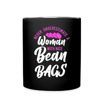 Joueur de sac de haricots de l’équipe Cornhole - Mug uni - noir - Devant